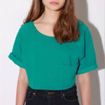 Urban Renewal  Cuffed Fleece Crop Top S/M Oversized Photo 0