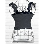 Abercrombie & Fitch Women's XS Smocked Crop Top Bow Tie Straps Stretchy Photo 5