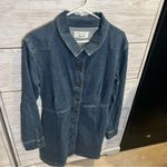 Reformation  Arizona Button Down Denim Mini Dress Size 12 Photo 2