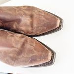 Laredo  Brown Lea Vamp Fox Western Cowgirl Boots Size 7.5 Photo 4