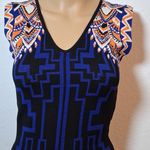 Jealous Tomato Geometric Black and Blue‎ Dress Photo 1