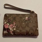 Coach Floral Corner Zip in Signature Canvas Wristlet Photo 2