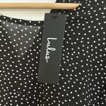 Lulus Black and White Polka Dot Long Sleeve Dress small NWT Photo 4