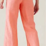 Athleta  Retreat Linen Wide Leg Pant Sunset Glow 4 Photo 1