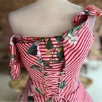 NWT Keepsake the Label Top Corset Striped Off Shoulder Peplum Red XS Cocktail Photo 2