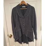 Jayko Tattered Navy Tweed Top Jacket Sz. 38 (US 6) Blue Photo 7