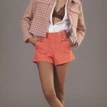 Pilcro NWOT  The Kit High-Rise Utility Shorts~Tangerine~Size 32~Anthropologie Photo 2