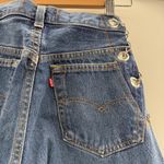 EB Denim Vintage‎ Chain Reworked Levi's High Rise Straight Leg Jeans Sz S NEW Blue Photo 6