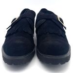 Dune London Black Suede Kiltie Flipped Lug Sole Monk Strap Loafers Womens Size 8 Photo 8