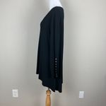 Comfy USA Tunic Top Women Large Black Long Sleeve Button Cuff High Low Lagenlook Photo 7