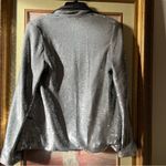 IRO  Missy sequins jacket silver leather details size 0 J1 Photo 9