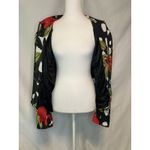 Mesmerize Whimsigoth Shacket XL Blazer Top Black Floral Bloomcore Shimmer Zip Photo 6