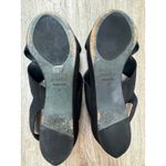 Eileen Fisher Vero Cuoio Black Elastic Slingback Wedge Size 8 Photo 2