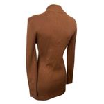 Line and Dot  Brown Rib Knit Mock Neck Long Sleeve Mini Bodycon Sweater Dress S Photo 1