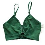 Aerie NWT V-Neck Cutout Bralette Bra Pullover Green Size Small S NEW Photo 0