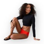 Athleta new ๐ค Triangle Tie Back Clean Full 2PC Bikini Set ๐ค Poppy Orange ๐ค XL Photo 14