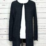 Elie Tahari Ellie Tahari Black Textured Knit Long Cardigan Sweater Size XS Photo 2