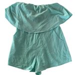 She & Sky She Sky Romper Womens Medium Blue Aqua Popover Sleeveless Mermaidcore Photo 1