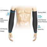 3 Black Arm Sleeves with Segmented Knitting Tech Photo 2