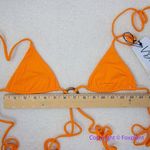 NEW Free People x VDM the Label Marley Ziggy Reversible Bikini Top, S Orange Photo 2