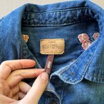 Driftwood “Penny” Floral Embroidered Denim Shirt Photo 6