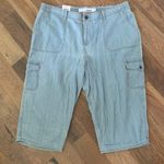 Sonoma NWT Skimmer Mid Rise Blue Denim Capri Jeans Size 16 W Photo 0