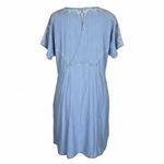 Holding Horses  Dress Anthropologie Sz Small Chambray Embroidered Western Rodeo Photo 2