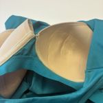 Athleta  903763 Womens Ruched Racerback Bra Tank‎ Top Size 36DD Teal Stretch Yoga Photo 5