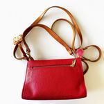 Valentina Zip Around Crossbody Handbag Red Pebbled Leather 2 Straps Italy Nice! Photo 1