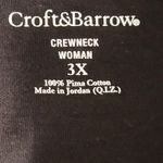 Croft & Barrow Croft‎ And Barrow Pima Cotton Top Black 3X Photo 4
