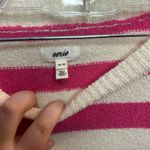 Aerie  Pink and Cream Striped Crew Neck Sweater Photo 2