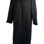 London Fog  Black Union Made Wool Lined Classic Long Trench Coat Size 8 Regular Photo 1