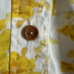 Handmade Vintage Yellow Floral Western Style Button Down Shirt | Small Photo 1