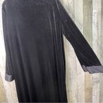 Vintage In Bloom by Jonquil 1/2 Zip Front Black Robe No Size Tag Photo 6