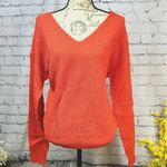 Reversible Twisted Favorite Knit Long Sleeve Fall Sweater Orange Photo 1