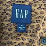 Gap Long Sleeve Leopard Print 100% Cotton Half Button Blouse Shirt Size Medium Photo 3