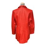 ASOS DESIGN premium Red leather waisted suit blazer size 14 Photo 3