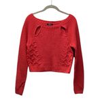 Nasty Gal cropped sweater. Red. Size Large Photo 0