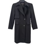 Donna Karan  Signature Women's‎ Black Longline Double-Breasted Trench Coat US 4 Photo 2