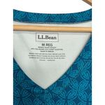 LL Bean Dress Womens Medium Green Blue Geometric Tennis Golf Performance Sporty Photo 2