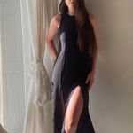 Vintage black midi dress with high slits 🖤 Size 6 Photo 5