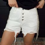 *NEW* Savannah Jane Rhinestone Denim Shorts White Size 1X Photo 1