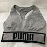 Puma Gray V-Neck Sports Bra with Racerback Photo 3