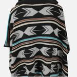 Double Zero  Turtleneck Fringe Poncho Size M Boho Southwest Pockets Western Photo 10