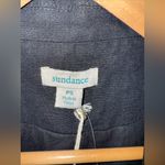 Sundance NWT  Crop Single Button Blazer Black‎ Cotton Linen Blend PS Photo 2