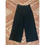 ZARA Womens High Waisted Trouser Dress Pants Wide Leg Black Minimalist Medium Photo 5