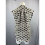 Lush Clothing Lush Printed Sleeveless Button-Up Blouse In Black & White Polyester Photo 1