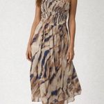 Self Contrast satin strapless mini dress size medium NWT Blue Photo 0