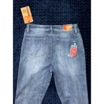 Ruff Hewn  Embroidered Rose‎ Jeans Distressed Denim True Crop Size 6 Photo 4