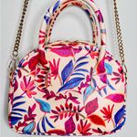 JustFab Floral MultiFloral Cream Crossbody Sachel Handbag Photo 11